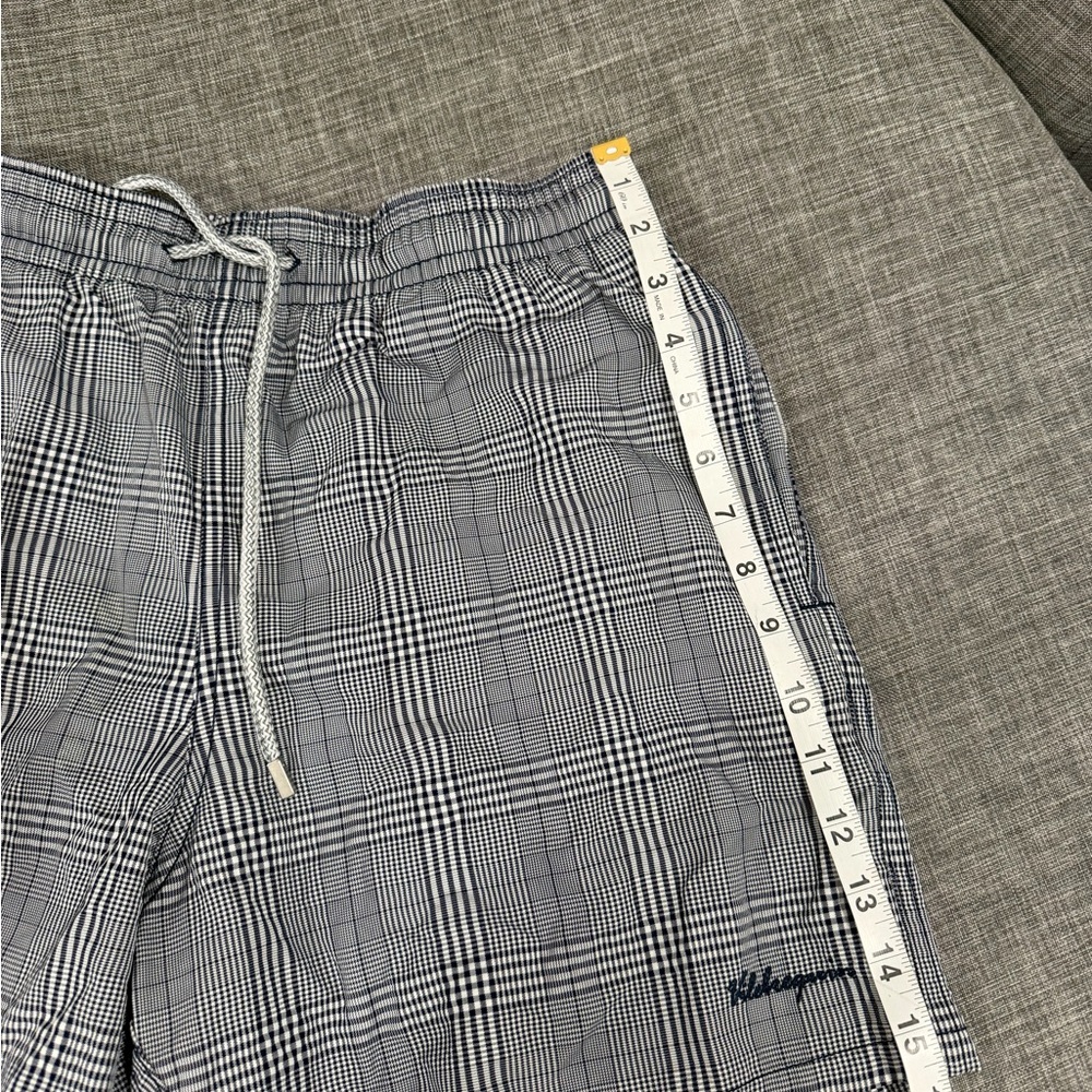 Vilebrequin Navy & White Plaid Swim Trunks - Picture 11 of 13